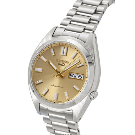 Seiko 5 Sports SNXS Edelstahl Gold Zifferblatt Automatik SRPL59K1 100M Herrenuhr