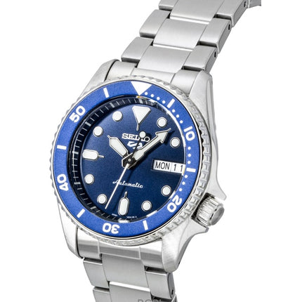 Seiko 5 Sports SKX Street Denim Edelstahl Blaues Zifferblatt Automatik SRPL77K1 100M Herrenuhr