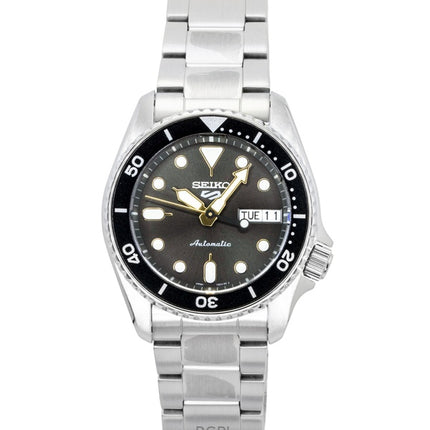 Seiko 5 Sports SKX Street Stonewash Edelstahl Schwarzes Zifferblatt Automatik SRPL79K1 100M Herrenuhr