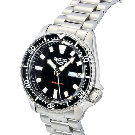 Seiko 5 Sports SKX Redux Edelstahl Schwarzes Zifferblatt Automatik SRPL85K1 100M Herrenuhr