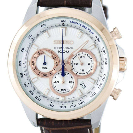 Generalüberholte Seiko Chronograph Quarz Tachymeter SSB250 SSB250P1 SSB250P Herrenuhr