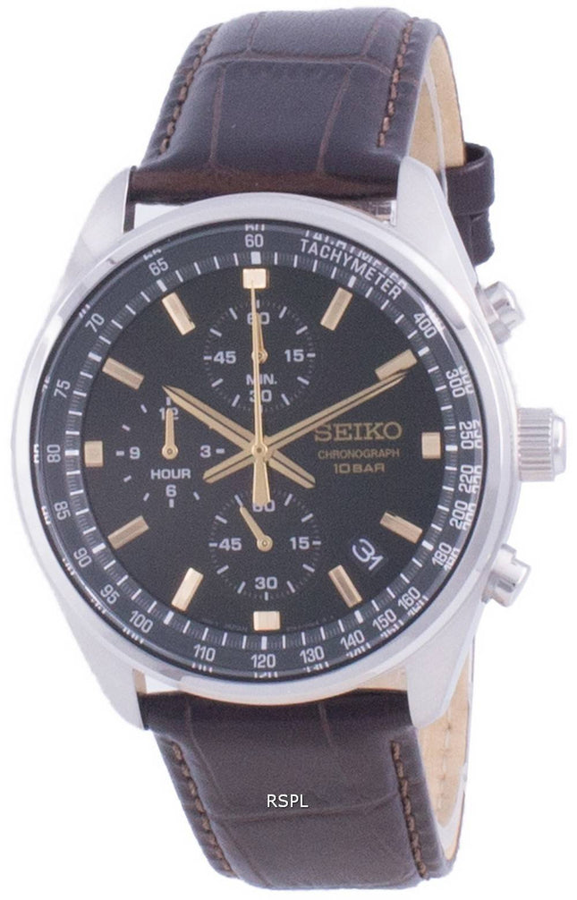Generalüberholte Seiko Chronograph Quarz SSB385 SSB385P1 SSB385P 100M Herrenuhr