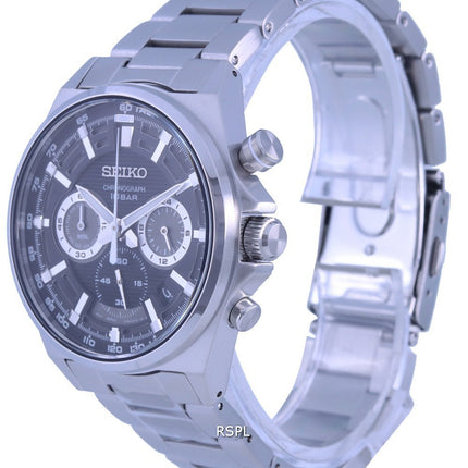 Seiko Neo Sports Chronograph schwarzes Zifferblatt Quarz SSB397 SSB397P1 SSB397P 100M Herrenuhr
