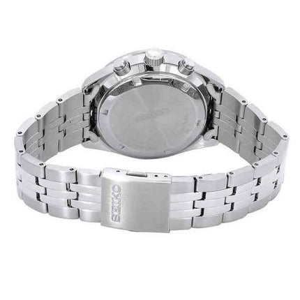 Seiko Discover More Chronograph Edelstahl blaues Zifferblatt Quarz SSB427P1 100M Herrenuhr