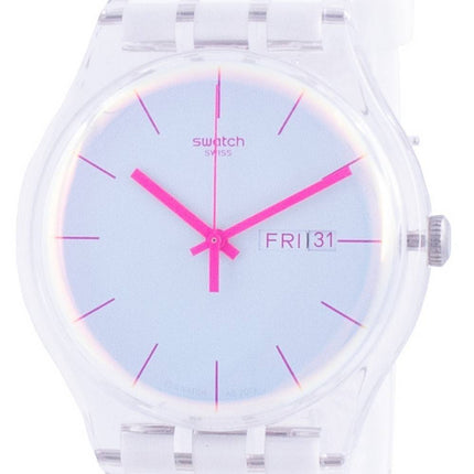 Swatch Polawhite White Dial Silikonarmband Quarz SUOK713 Herrenuhr