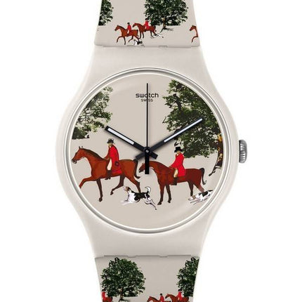 Swatch Originals rote Jacke analoge SUOT103 Unisex Quarzuhr