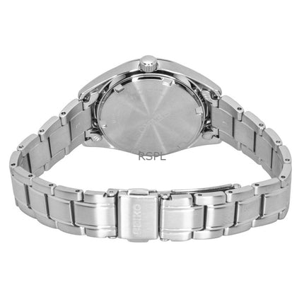 Seiko Conceptual Damenuhr aus Edelstahl mit rosa Zifferblatt, Quarzwerk, Modell SUR529P1, wasserdicht bis 100 m