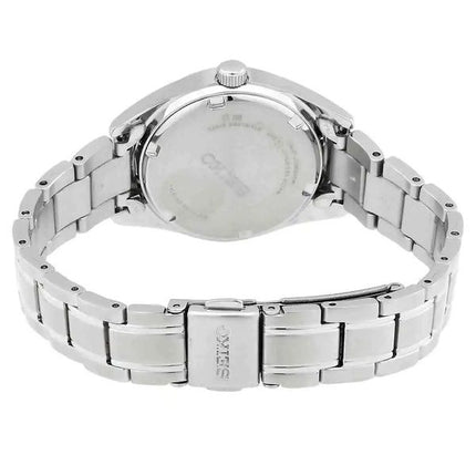 Seiko Classic Edelstahl blaues Zifferblatt Quarz SUR531P1 100M Damenuhr