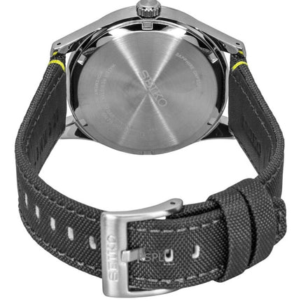 Seiko Conceptual Herrenuhr mit Nylonarmband, grauem Zifferblatt, Quarzwerk, SUR543P1, wasserdicht bis 100 m
