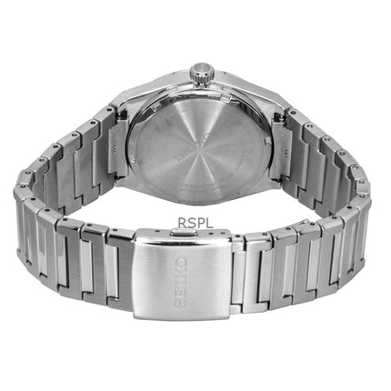 Seiko Classic Edelstahl Hellblaues Zifferblatt Quarz SUR599P1 100M Herrenuhr