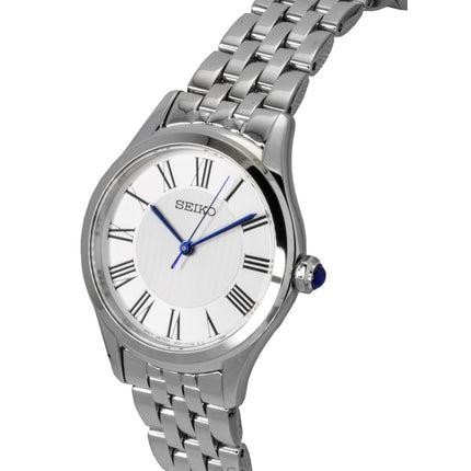 Seiko Classic Edelstahl Silber Zifferblatt Quarz SUR609P1 Damenuhr