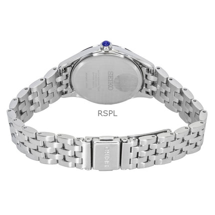 Seiko Classic Edelstahl Silber Zifferblatt Quarz SUR609P1 Damenuhr