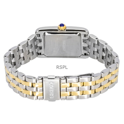 Seiko Zweifarbige Edelstahl-Quarzuhr mit silbernem Zifferblatt SWR087P1 für Damen