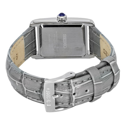 Seiko Classic Lederarmband Weißes Zifferblatt Quarz SWR099P1 Damenuhr