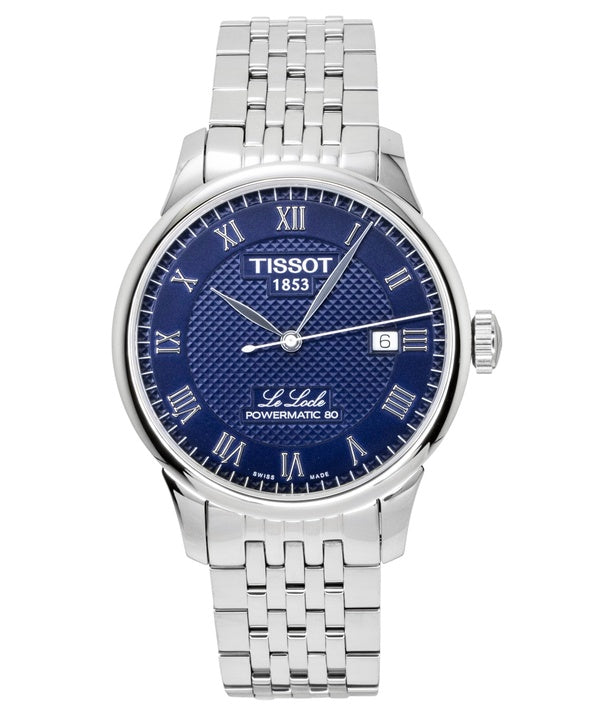 Tissot Le Locle Automatikuhr aus Edelstahl mit blauem Zifferblatt, Modell T006.407.11.043.00, Herrenuhr