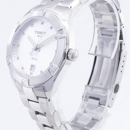 Tissot T-Classic PR 100 Sport T101.910.11.036.00 T1019101103600 Diamond Accents Quarz Damenuhren