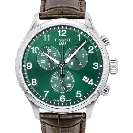 Tissot Chrono XL Classic Chronograph Edelstahl Grünes Zifferblatt Quarz T116.617.16.092.00 100M Herrenuhr