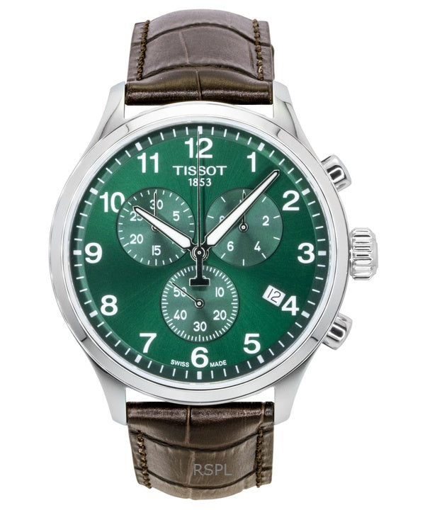 Tissot Chrono XL Classic Chronograph Edelstahl Grünes Zifferblatt Quarz T116.617.16.092.00 100M Herrenuhr