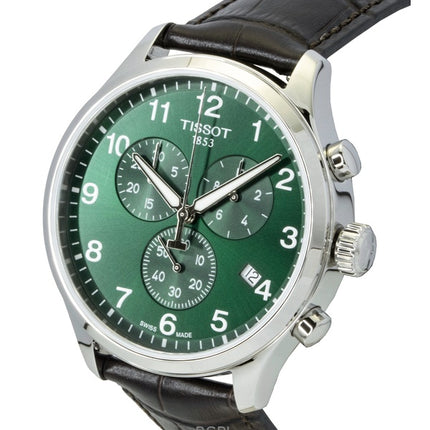 Tissot Chrono XL Classic Chronograph Edelstahl Grünes Zifferblatt Quarz T116.617.16.092.00 100M Herrenuhr
