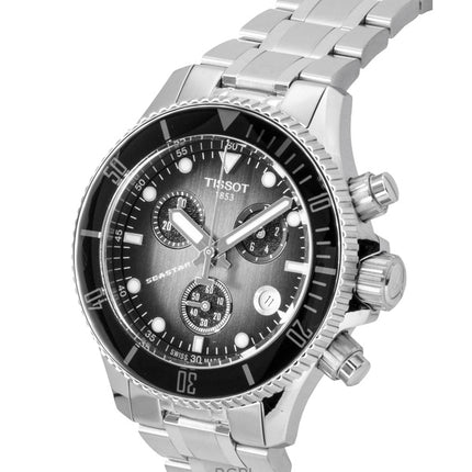 Tissot Seastar 1000 Chronograph Edelstahl Schwarzes Zifferblatt Quarz Taucheruhr T120.217.11.061.00 300M Herrenuhr