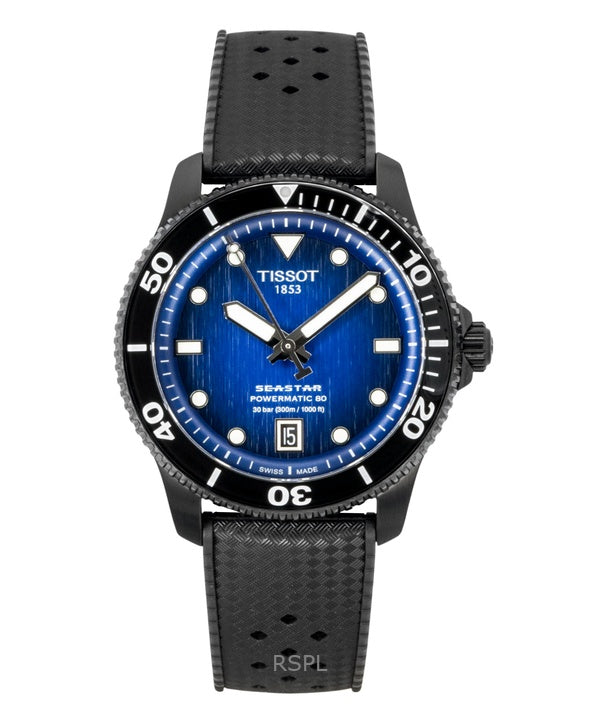Tissot Seastar 1000 Synthetikarmband Blaues Zifferblatt Automatische Taucheruhr T120.807.37.041.00 300M Herrenuhr