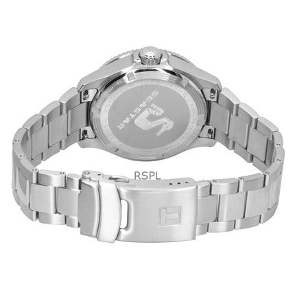 Tissot Seastar 1000 GMT Edelstahl Schwarzes Zifferblatt Quarz Taucheruhr T120.852.11.051.00 300M Herrenuhr