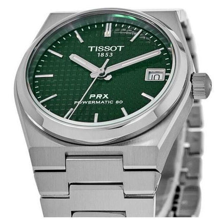 Tissot PRX T-Classic Powermatic 80 grünes Zifferblatt Automatik T137.207.11.091.00 100M Unisex-Uhr