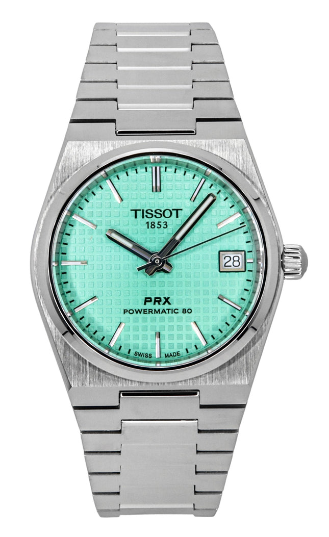 Tissot PRX Powermatic 80 Edelstahl hellgrünes Zifferblatt Automatik T137.207.11.091.01 100M Unisex-Uhr