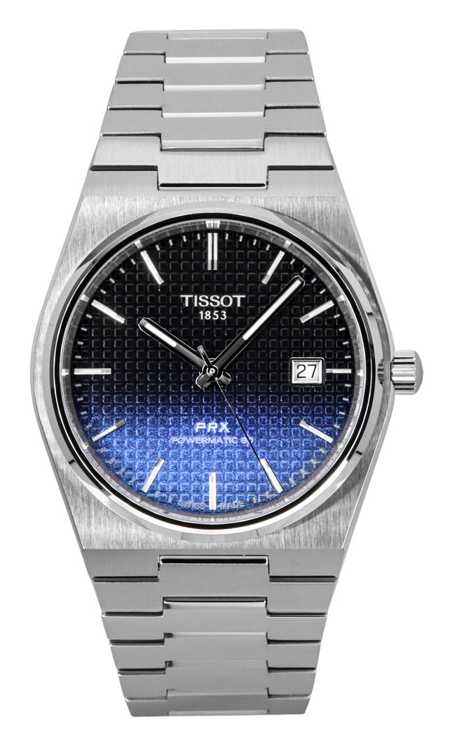 Tissot PRX Powermatic 80 Gradient Edelstahl Schwarzes Chamäleon-Zifferblatt Automatik T137.407.11.051.01 100M Herrenuhr