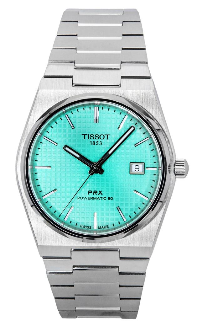 Tissot PRX Powermatic 80 Edelstahl Hellgrünes Zifferblatt Automatik T137.407.11.091.01 100M Herrenuhr