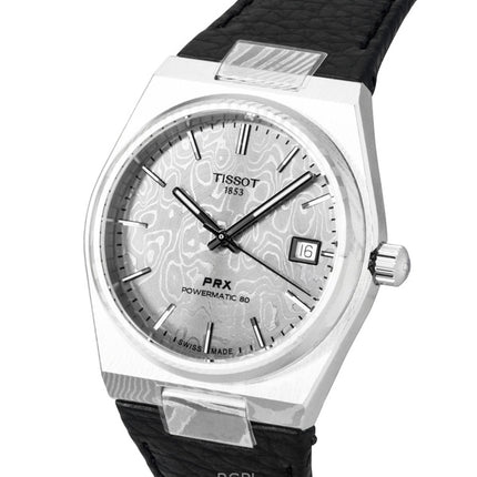 Tissot PRX Damaststahl, Synthetikarmband, graues Zifferblatt, Automatik, T137.807.96.081.00, 100 m, Herrenuhr