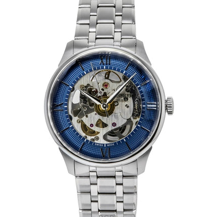 Tissot Chemin Des Tourelles Edelstahl Blaues Skelett-Zifferblatt Automatik T139.836.11.048.00 Herrenuhr