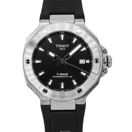 Tissot T-Race Powermatic 80 Silikonarmband Schwarzes Zifferblatt Automatik T141.807.17.051.00 100M Herrenuhr