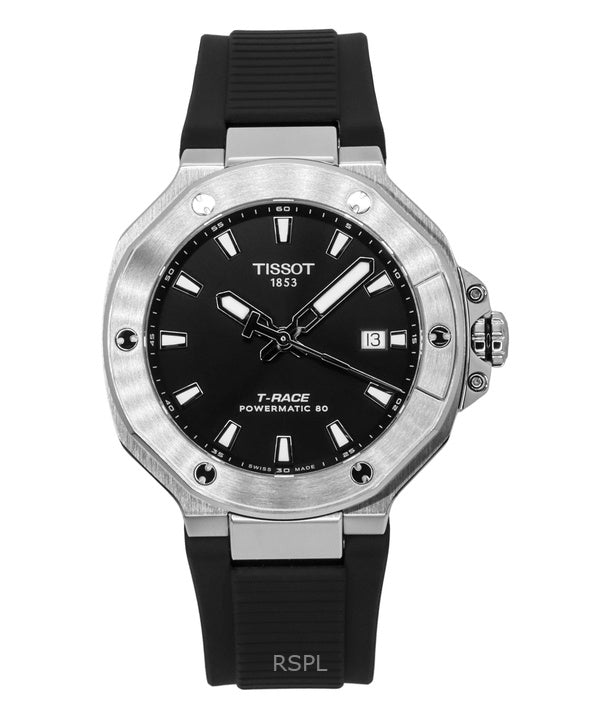 Tissot T-Race Powermatic 80 Silikonarmband Schwarzes Zifferblatt Automatik T141.807.17.051.00 100M Herrenuhr