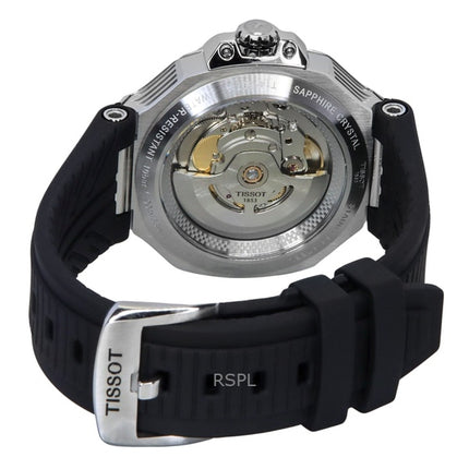 Tissot T-Race Powermatic 80 Silikonarmband Schwarzes Zifferblatt Automatik T141.807.17.051.00 100M Herrenuhr