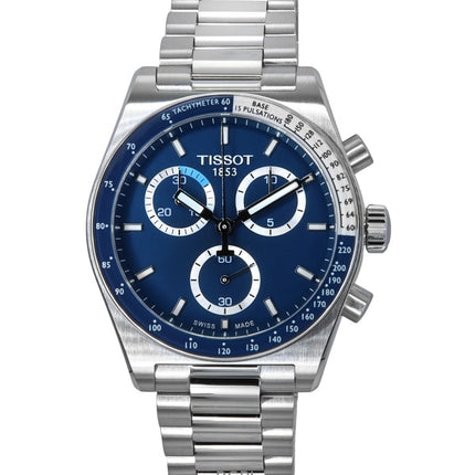 Tissot PR516 Chronograph Edelstahl Blaues Zifferblatt Quarz T149.417.11.041.00 100M Herrenuhr