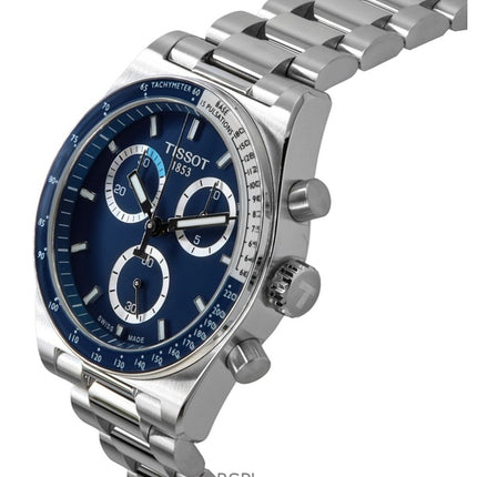 Tissot PR516 Chronograph Edelstahl Blaues Zifferblatt Quarz T149.417.11.041.00 100M Herrenuhr