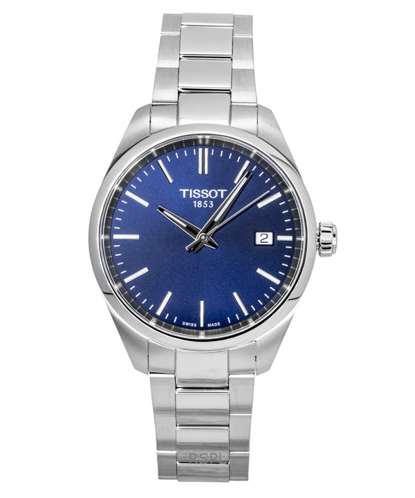 Tissot PR 100 Edelstahl Blaues Zifferblatt Quarz T150.210.11.041.00 100M Damenuhr