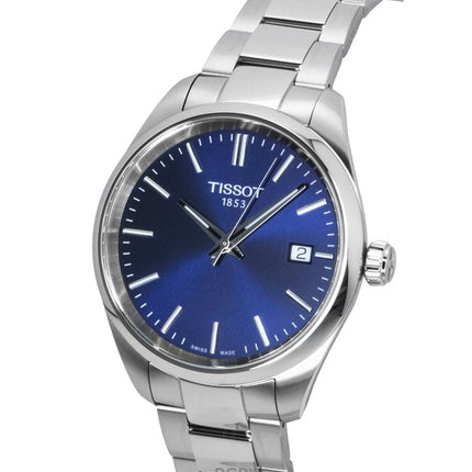 Tissot PR 100 Edelstahl Blaues Zifferblatt Quarz T150.210.11.041.00 100M Damenuhr