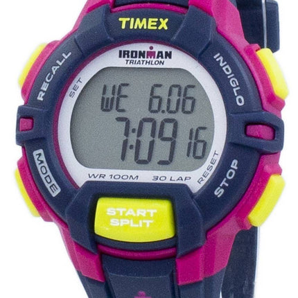 Timex Sportuhr Ironman Triathlon robuste 30 Runde Indiglo Digital T5K813 Frauen