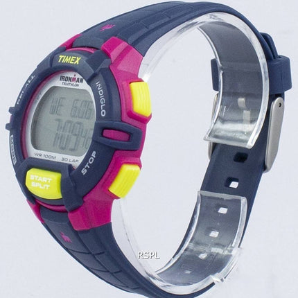 Timex Sportuhr Ironman Triathlon robuste 30 Runde Indiglo Digital T5K813 Frauen