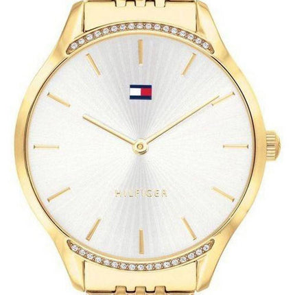 Tommy Hilfiger Crystal Accents Goldfarbener Edelstahl Quarz 1782211 Damenuhr