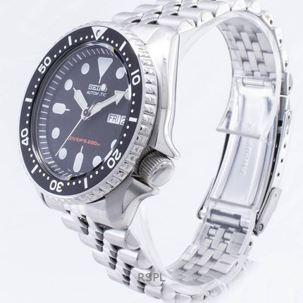 Generalüberholte Seiko Automatik-Taucheruhr SKX007K2 mit schwarzem Zifferblatt, Herren