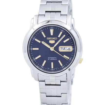 Generalüberholte Seiko 5 Automatikuhr mit blauem Zifferblatt SNKL79K1 für Herren