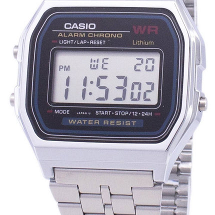 Überholte Casio Digital Alarm Chrono Edelstahl A159WA-N1DF A159WA-N1 Herrenuhr