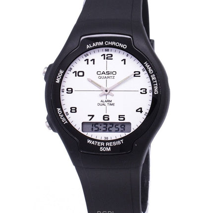 Überholte Casio Analog-Digital-Dual-Time-Quarz-Herrenuhr AW-90H-7BVDF