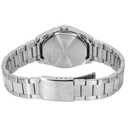 Casio Analog-Uhr aus Edelstahl mit schwarzem Zifferblatt, Quarz, UTP-1302PD-1AV, Unisex