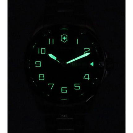 Victorinox Swiss Army FieldForce Edelstahl schwarzes Zifferblatt Quarz 241849 100M Herrenuhr