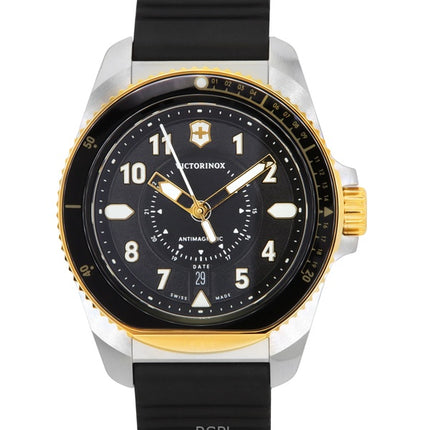 Victorinox Journey 1884 Kautschukarmband Schwarzes Zifferblatt Quarz Taucheruhr 242014 200M Herrenuhr