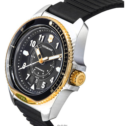 Victorinox Journey 1884 Kautschukarmband Schwarzes Zifferblatt Quarz Taucheruhr 242014 200M Herrenuhr